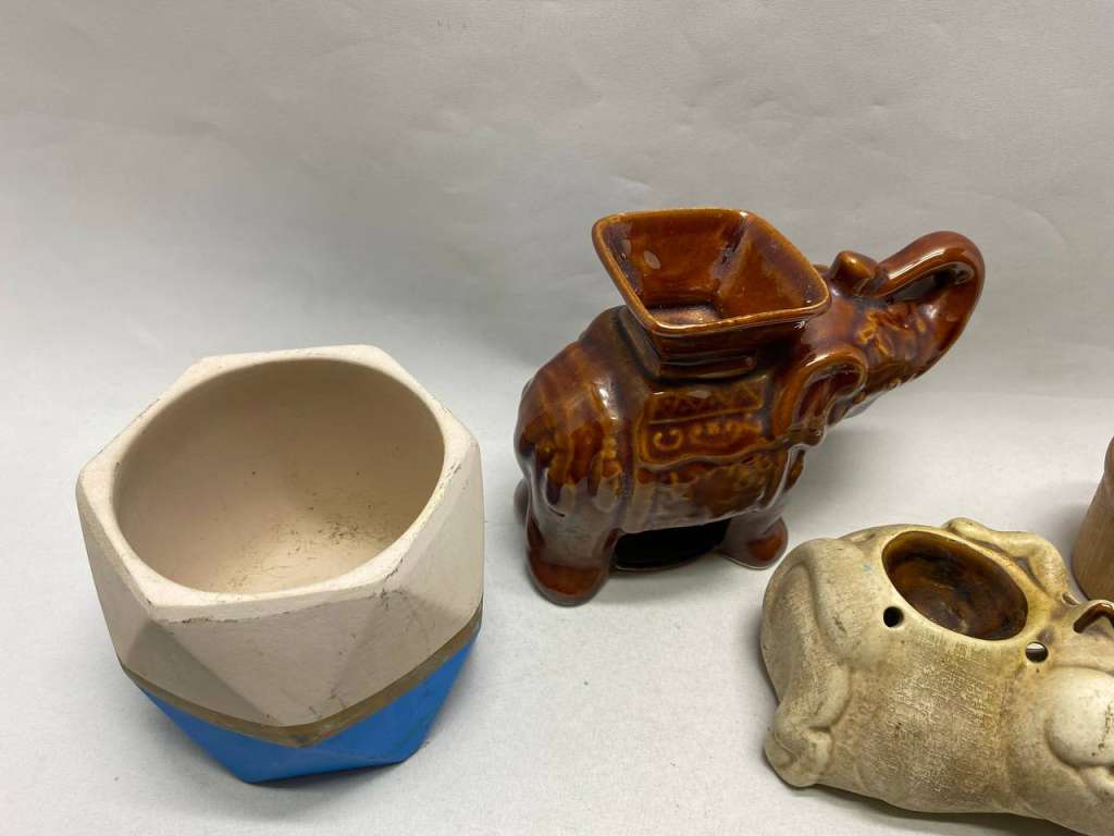 Аромалампа 2 шт и 2 кашпо для цветов