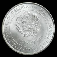 () Монета Перу 1973 год 100  ""   Биметалл (Серебро - Ниобиум)  UNC