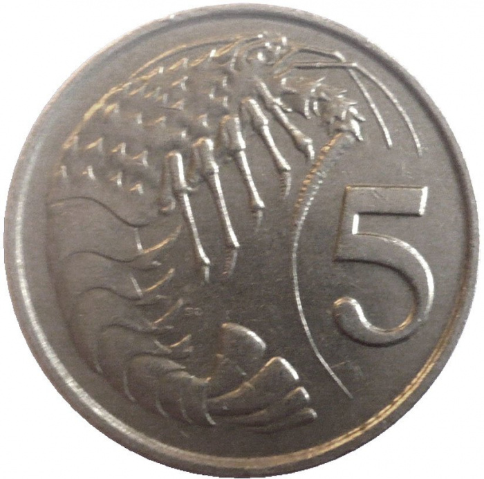 (№1972km2) Монета Каймановы острова 1972 год 5 Cents (Cray Fish (Prawn))