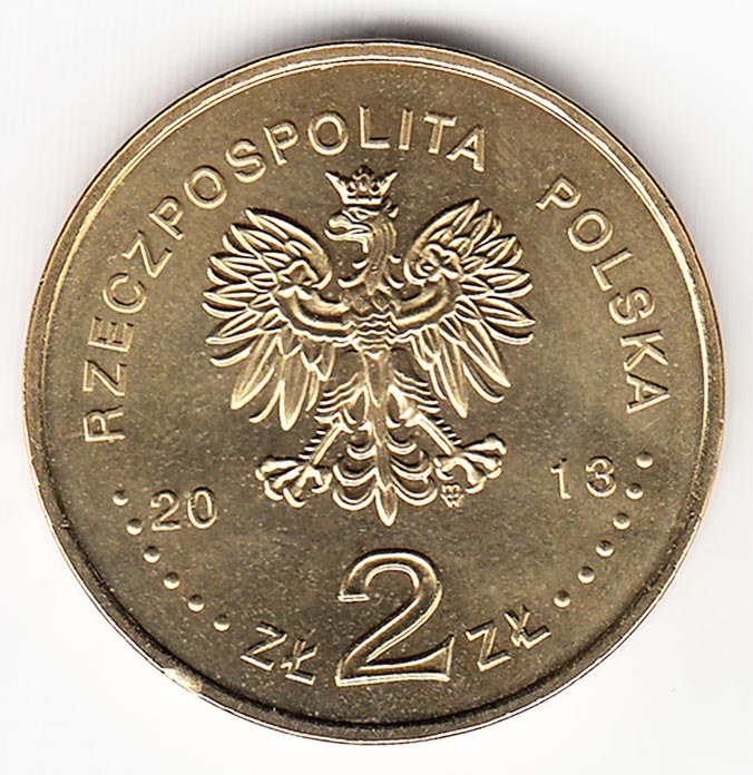2013 Монета Польша 2013 год 2 злотых Десантный корабль Люблин  Цветная Латунь  UNC