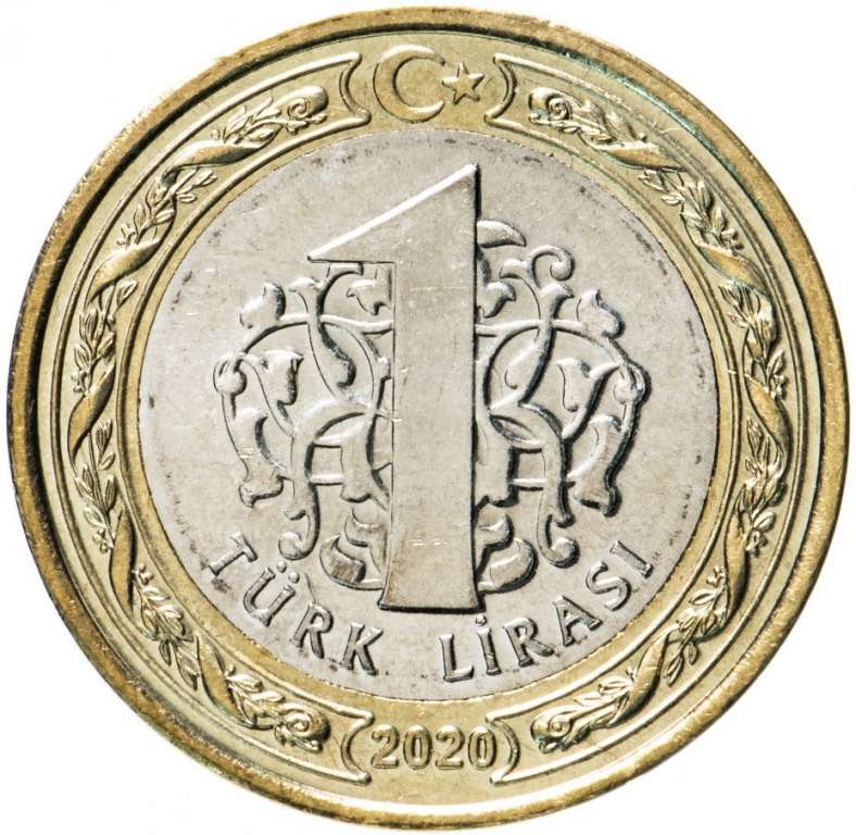 (2020) Монета Турция 2000 год 1 лира &quot;Национальное Собрание. 100 лет&quot;  Биметалл  UNC