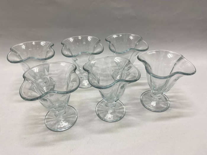 Креманки 6 шт стекло волнистый край