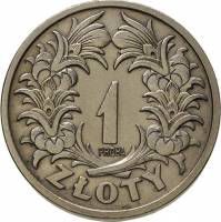 () Монета Польша 1929 год 1  ""   Никель  UNC