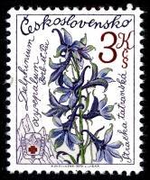 (1979-014) Марка Чехословакия "Живокость татранская"    Охрана природы. Млекопитающие III Θ