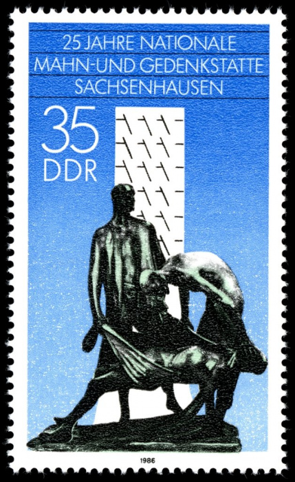 (1986-068) Марка Германия (ГДР) &quot;Заксенхаузен&quot;    Мемориалы II Θ