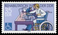 (1979-049) Марка Германия (ГДР) "Инвалиды"    Реабилитация больных II Θ