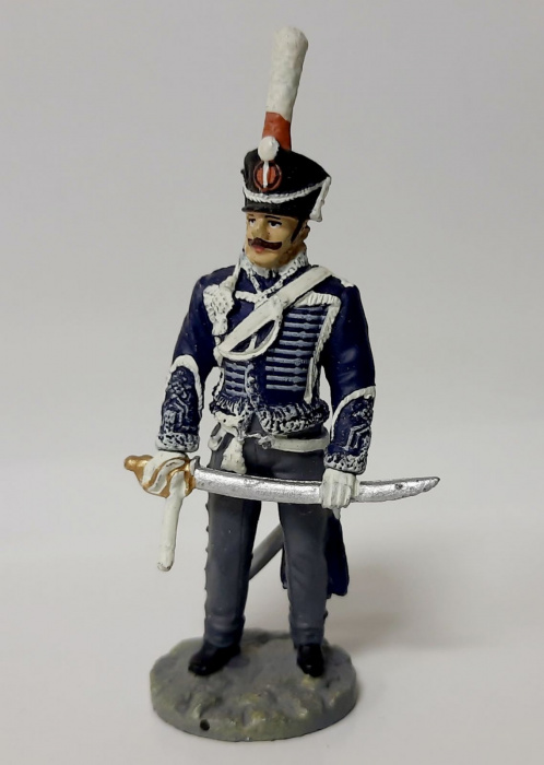Оловянный солдатик &quot;Штаб-офицер Гродненского гусарского полка, 1812 г.&quot;