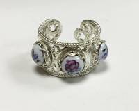 Перстень "Финифть", серебрение (сост. на фото)