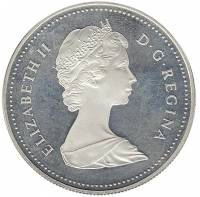 (1935) Монета Канада 1984 год 1 доллар   Серебро (Ag)  UNC