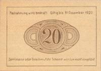 (№1920) Банкнота Австрия 1920 год "20 Heller"