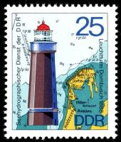 (1975-040) Марка Германия (ГДР) "Дорнбуш"    Маяки III Θ