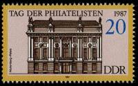 (1987-067) Марка Германия (ГДР) "Дворец Вартенберга"    День филателистов II Θ