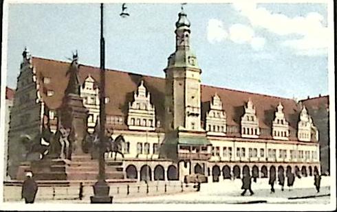 -  Почтовая карточка Leipzig Altes Rathaus   ,  