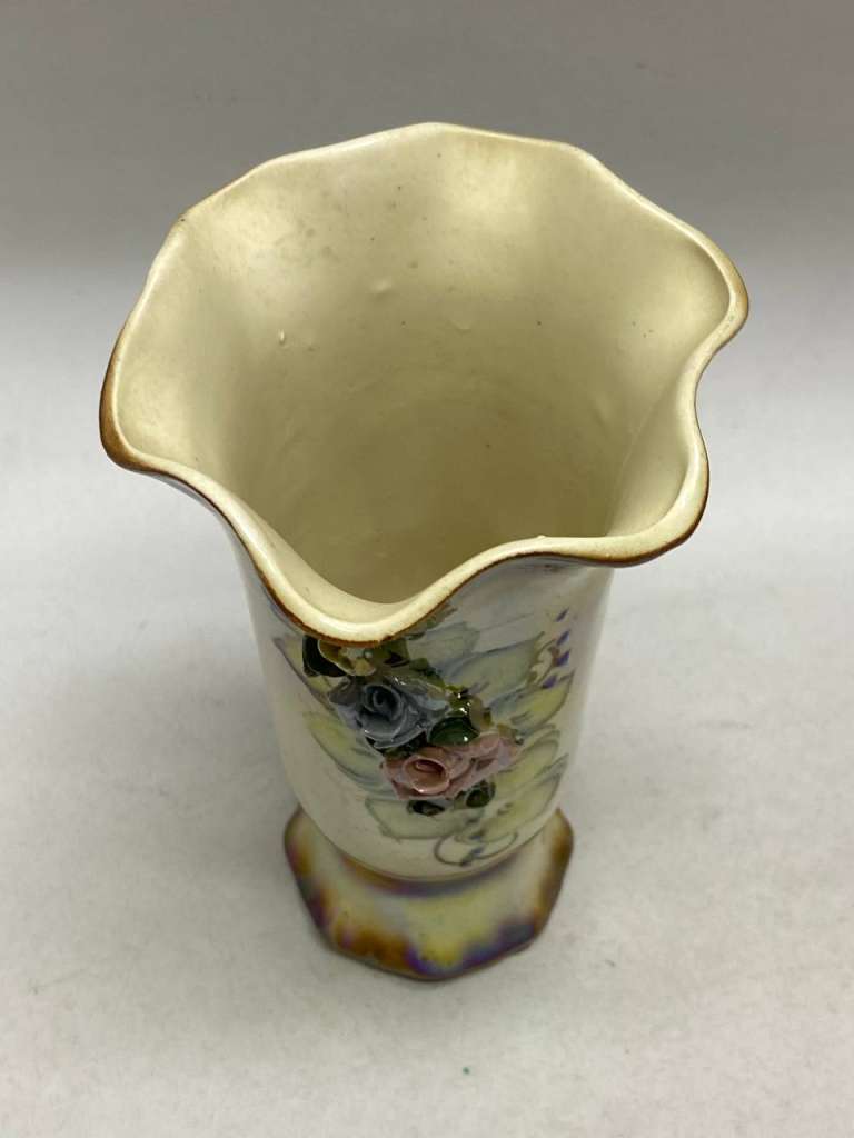 Ваза обливная керамика лепнина высота 21 см