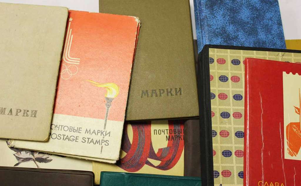 Набор альбомов для марок, маленький размер, 31 шт, СССР (сост. на фото)