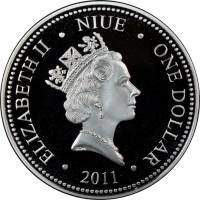 () Монета Остров Ниуэ 2011 год 1  ""    AU