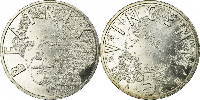 (2003) Монета Нидерланды 2003 год 5 евро &quot;Винсент Ван Гог&quot;  Серебро Ag 925  PROOF
