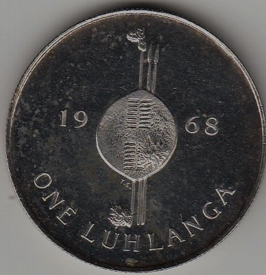 (1968) Монета Свазиленд 1968 год 1 лилангени &quot;Независимость&quot;  Серебро Ag 800  UNC