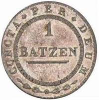 (№1808km67 (solothurn)) Монета Швейцария 1808 год 1 Batzen