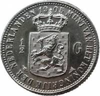 () Монета Нидерланды (Голландия) 1904 год 12  ""   Биметалл (Серебро - Ниобиум)  UNC