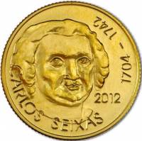 (№2012km814) Монета Португалия 2012 год frac14; Euro (270-летию со дня смерти Карлос Сейшаш)