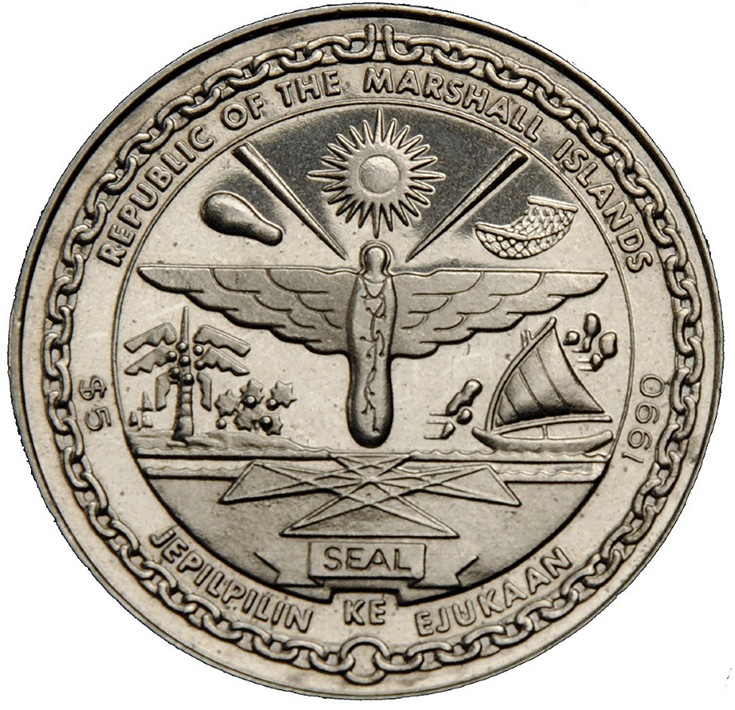 (1990) Монета Маршалловы Острова 1990 год 5 долларов &quot;Герои Битвы за Британию&quot;  Медь-Никель  UNC