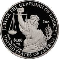 (2010w) Монета США 2010 год 100 долларов   Платина (Pt)  PROOF