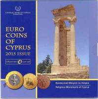 (2015, 8 монет) Набор монет Кипр 2015 год "Античные Религиозные Монументы"   Буклет