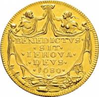 (№1680km52 (Торговля Чекана)) Монета Швейцария 1680 год 3 Ducat (Торговля Чекана)