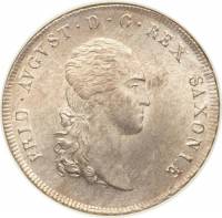 (№1807km1059) Монета Германия (Фредерик август I - Х. г. С. и И. с. г.) 1807 год 1 Thaler (Фредерик 