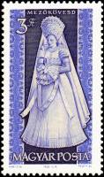 (1963-066) Марка Венгрия "Невеста из Мезёкёвешда" ,  III O