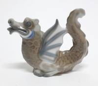 Фарфоровый сувенир "Дракон", ЛОЗ, 1984-91 гг. , СССР (сост. на фото)