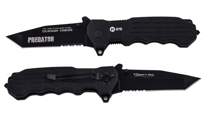 Нож Испания &quot;Тактический нож с титановым покрытием и серрейтором RUI K25 Predator&quot;  