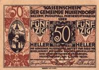 (№1920) Банкнота Австрия 1920 год "50 Heller"
