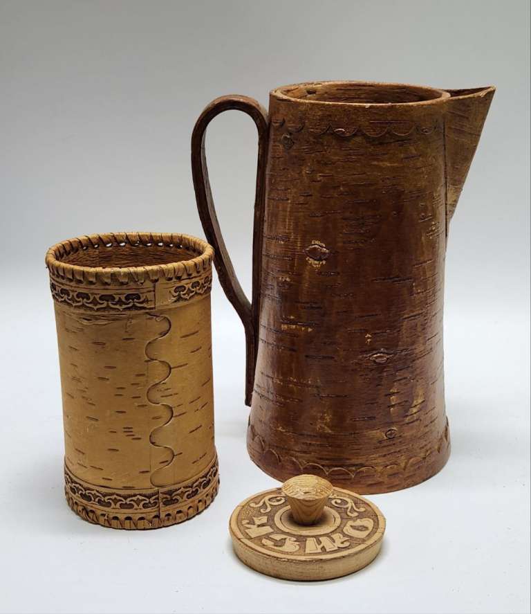  Кувшин и банка для хранения Омск береста