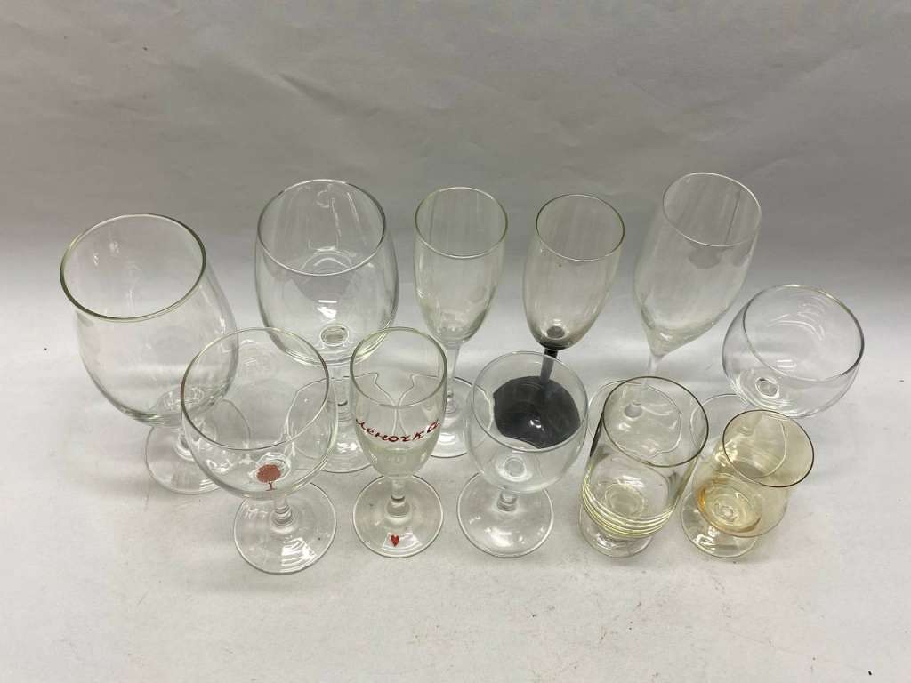 Бокалы разной формы набор стекло, 11 шт