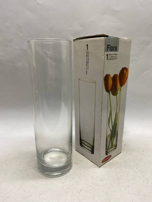 Ваза круглая стекло, высота 26,5 см