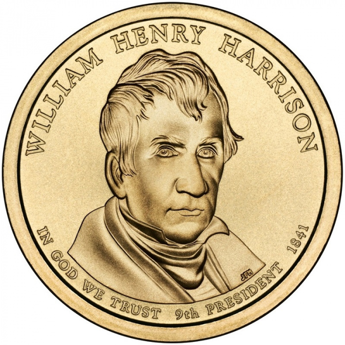 (09p) Монета США 2009 год 1 доллар &quot;Уильям Генри Гаррисон&quot; 2009 год Латунь  UNC