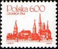 (1981-029) Марка Польша "Легница"    Стандартный выпуск. Городские достопримечательности II Θ