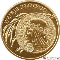 (112) Монета Польша 2006 год 2 злотых "История злотого 10 злотых 1932 года"  Латунь  UNC