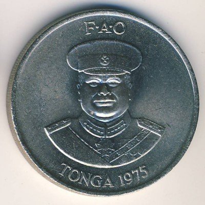 (1975) Монета Тонга 1975 год 20 сенити &quot;ФАО. Пчёлы&quot;  Медь-Никель  UNC