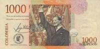 (,) Банкнота Колумбия 2006 год 1 000 песо "Хорхе Эльесер Гайтан"   UNC