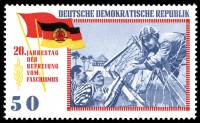 (1965-025) Марка Германия (ГДР) "Узники концлагеря"    Освобождение 20 лет III O