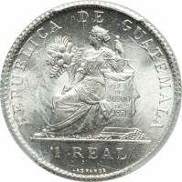 () Монета Гватемала 1899 год 1  ""   Биметалл (Серебро - Ниобиум)  UNC