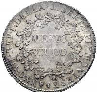 (№1798c2a) Монета Италия 1798 год frac12; Scudo (Mezzo)