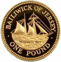 (№1994km91b) Монета Джерси 1994 год 1 Pound (Решительные 1877)