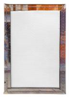 Обложка для проездного (Полимер) Принт "Парень в полосатом пиджаке на красном ретро мотоцикле, худож