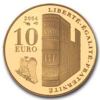 () Монета Франция 2004 год 10 евро ""   Биметалл (Платина - Золото)  UNC
