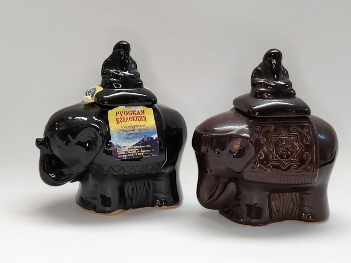 Чайница Мудрец на Слоне 2 штуки керамика