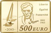 (№2010km1706) Монета Франция 2010 год 500 Euro (Жорж Брак)